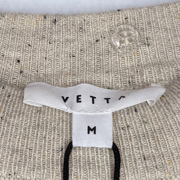 Vetta Capsule The Mockneck Sweater Dress Oatmeal Donegal Women's Size Medium - Picture 8 of 10